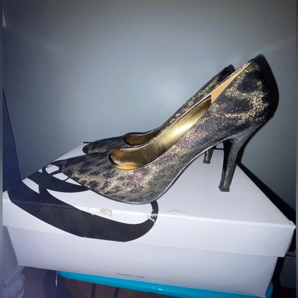 🐆Nine West Leopard Print High Heels